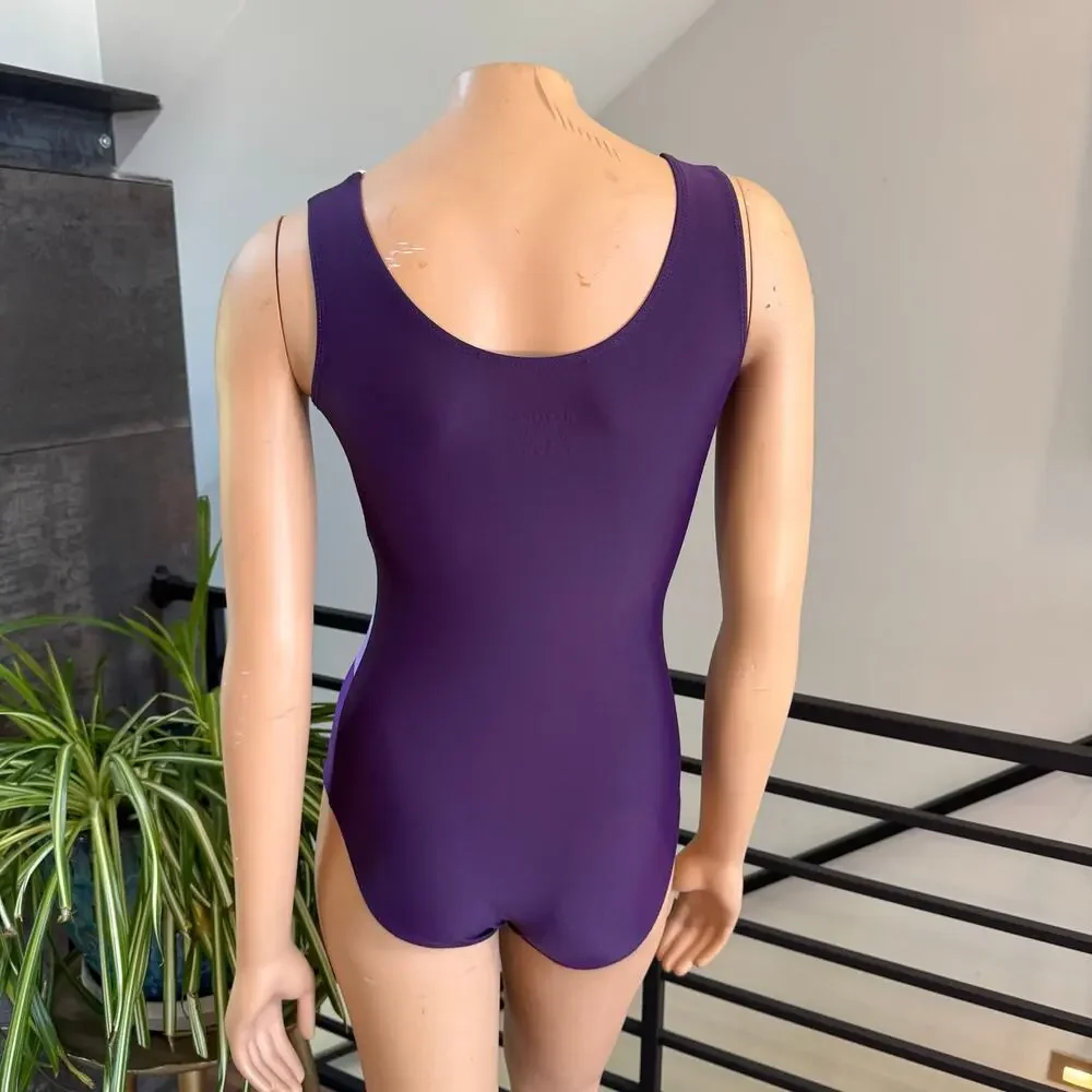 Destira Sky’s the Limit Gymnastics Leotard Adult XS Sunset Ombre Pink Purple